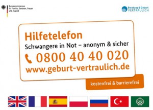 Vertrauliche Geburt_Telefonnummer