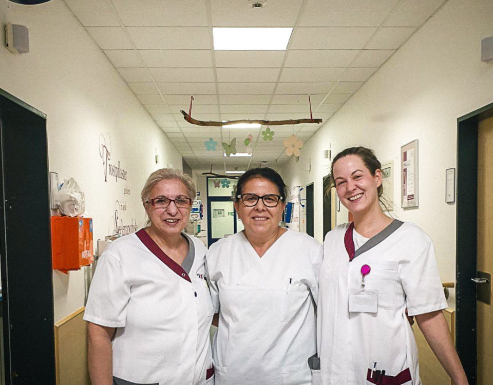 Gülistan Yüksel bei ihrer Nachtschicht im Elisabeth Krankenhaus.