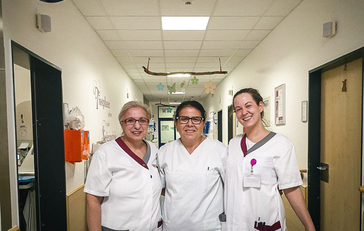 Gülistan Yüksel bei ihrer Nachtschicht im Elisabeth Krankenhaus.